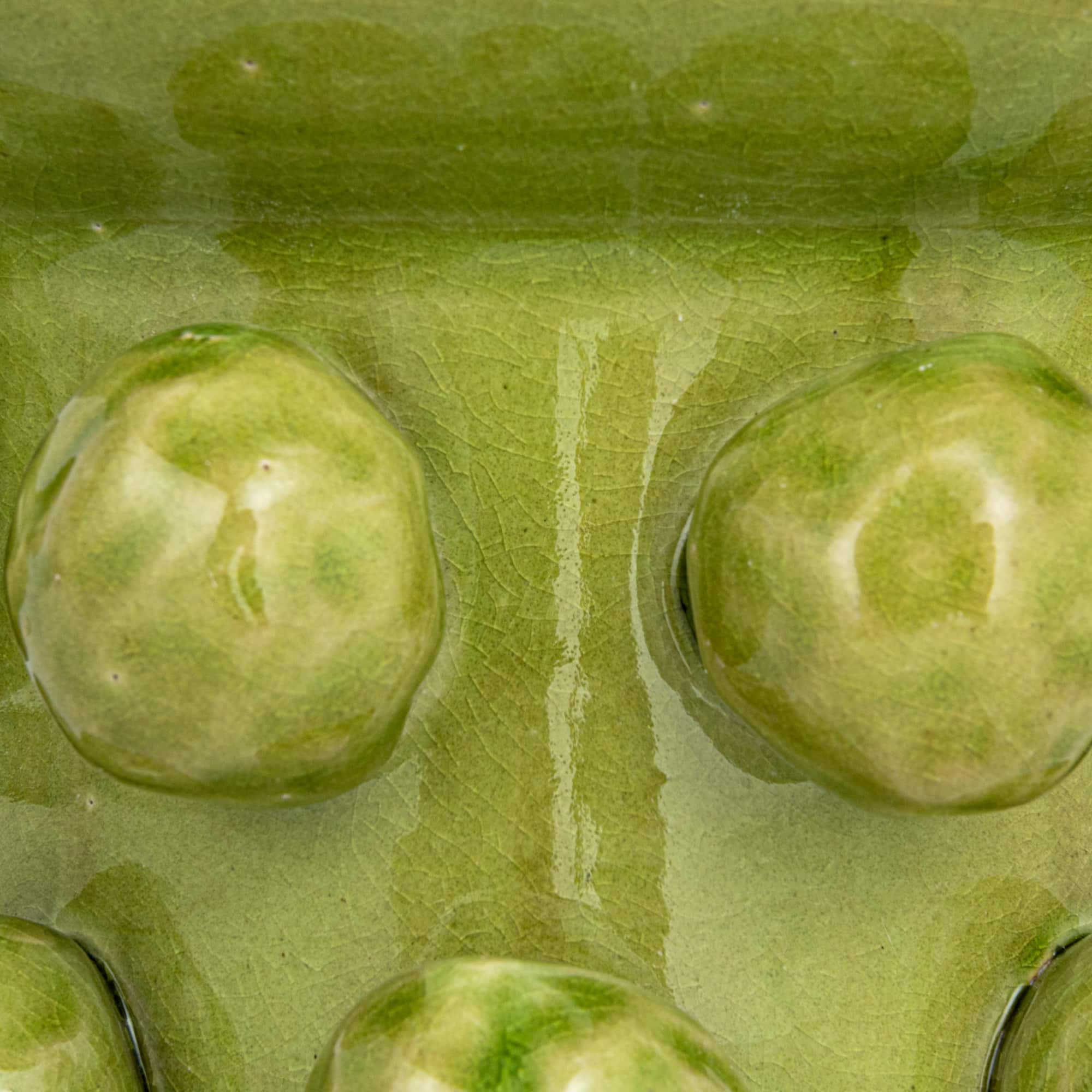 Hello Honey® 12.25" Green Round Terra-cotta Hobnail Footed Vase